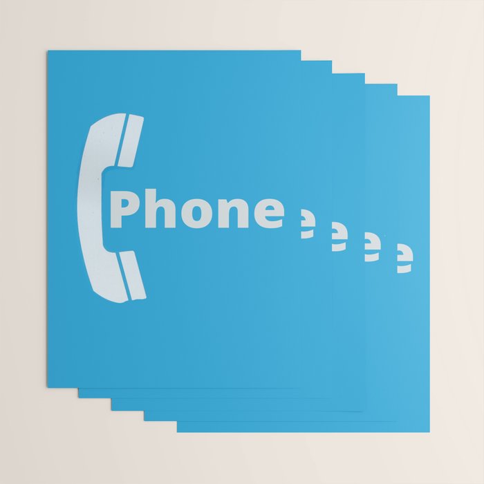 Vintage Pay Phone Booth Old School Retro Telephone Blue Sign Wrapping Paper Gallery Image 3