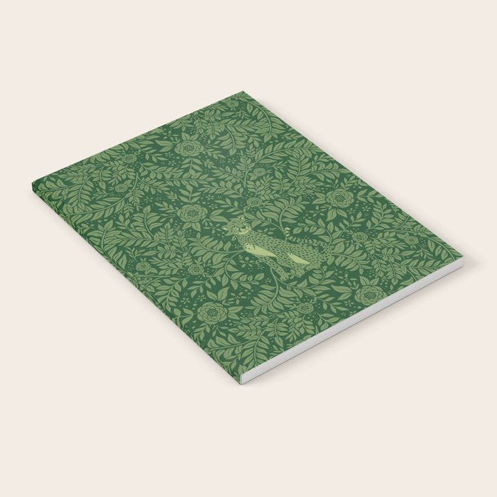Spring Cheetah Pattern - Forest Green Notebook Gallery Image 2