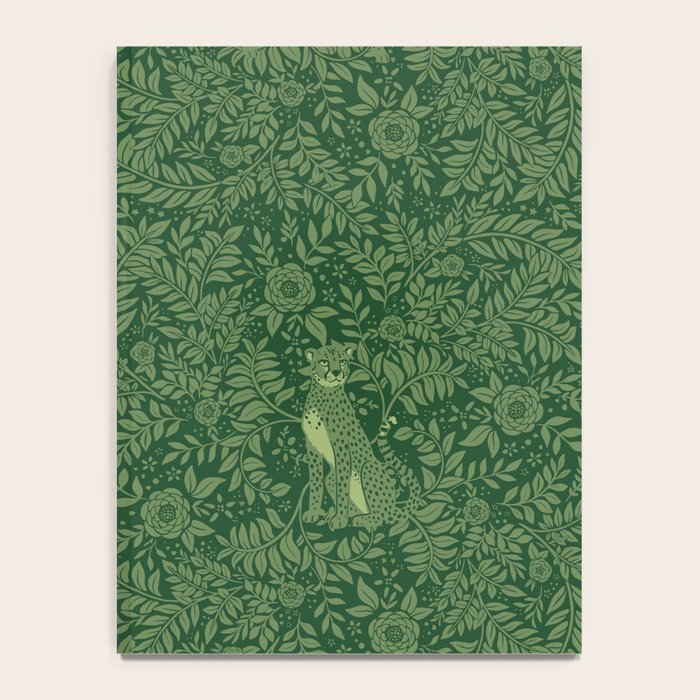 Spring Cheetah Pattern - Forest Green Notebook Gallery Image 4