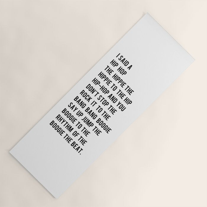 I Said a Hip Hop Hippie to the Hippie Yoga Mat Gallery Image 1