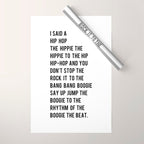 I Said a Hip Hop Hippie to the Hippie Wrapping Paper Gallery Image 1