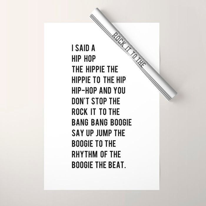 I Said a Hip Hop Hippie to the Hippie Wrapping Paper Gallery Image 1