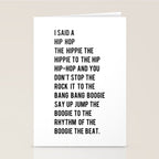 I Said a Hip Hop Hippie to the Hippie Stationery Card Gallery Image 2