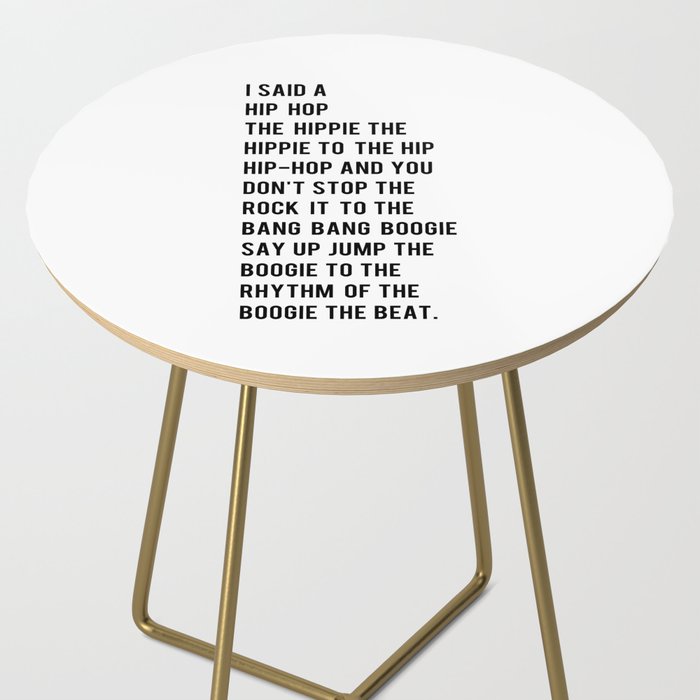 I Said a Hip Hop Hippie to the Hippie Side Table Gallery Image 2
