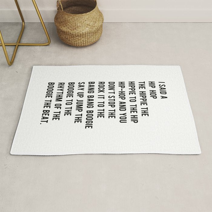 I Said a Hip Hop Hippie to the Hippie Rug Gallery Image 1