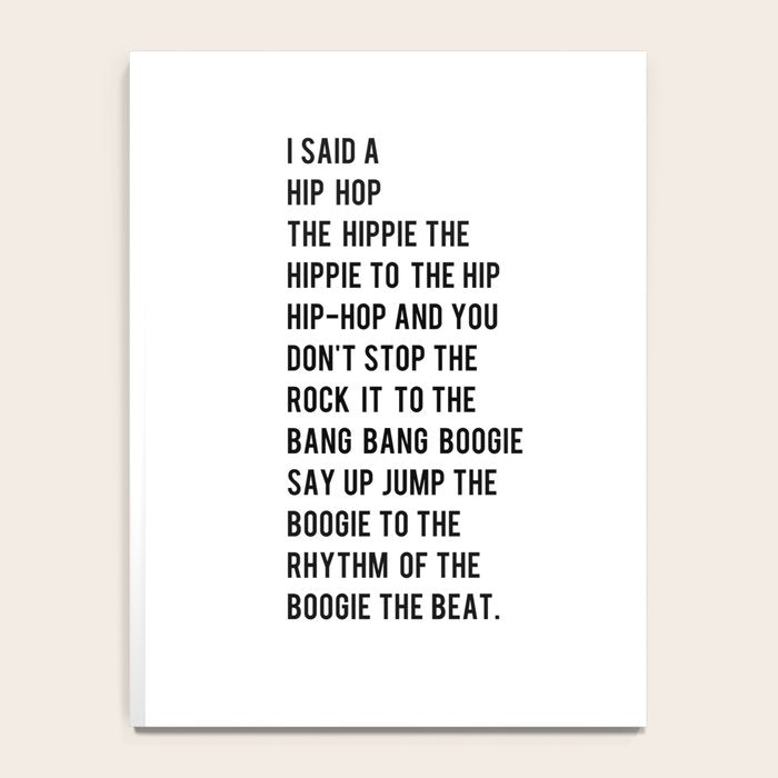 I Said a Hip Hop Hippie to the Hippie Notebook Gallery Image 4