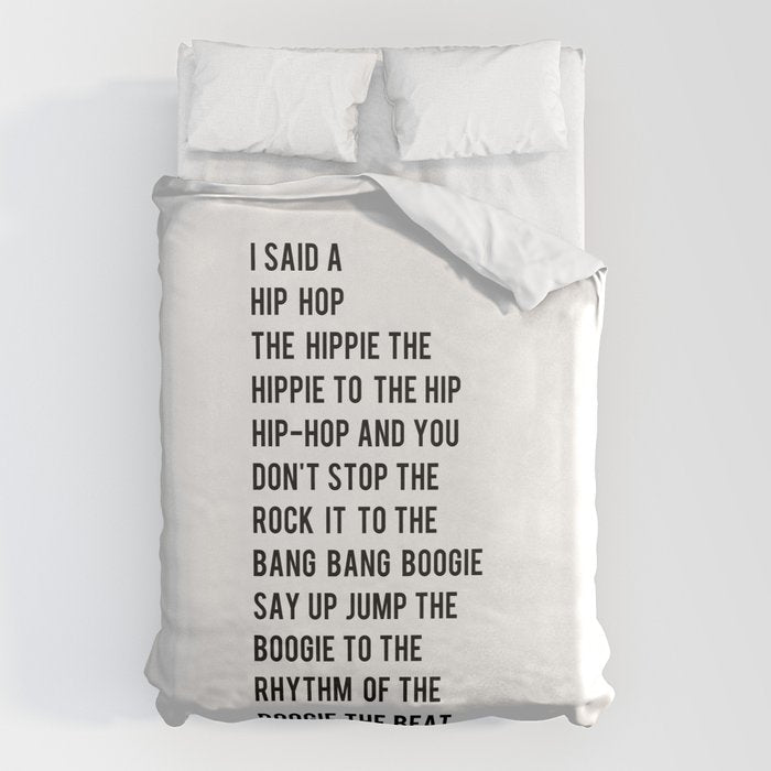 I Said a Hip Hop Hippie to the Hippie Duvet Cover Gallery Image 1
