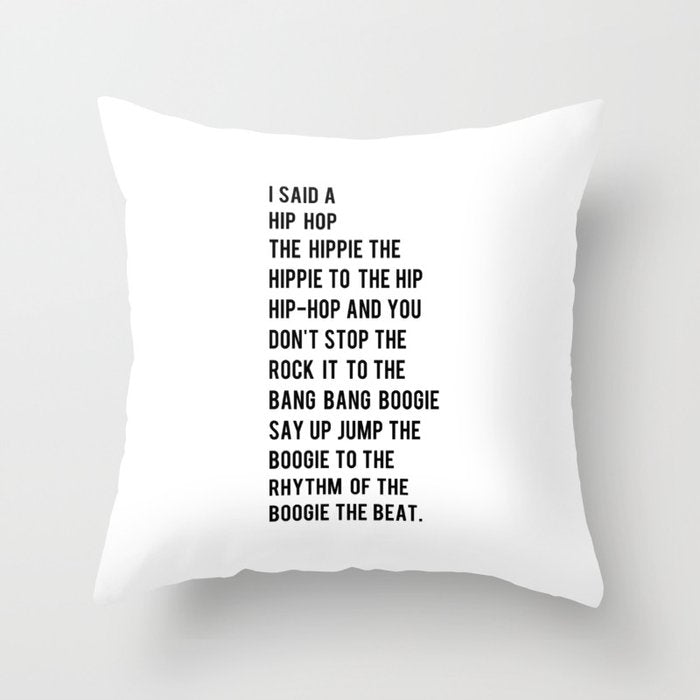 I Said a Hip Hop Hippie to the Hippie Throw Pillow Gallery Image 6