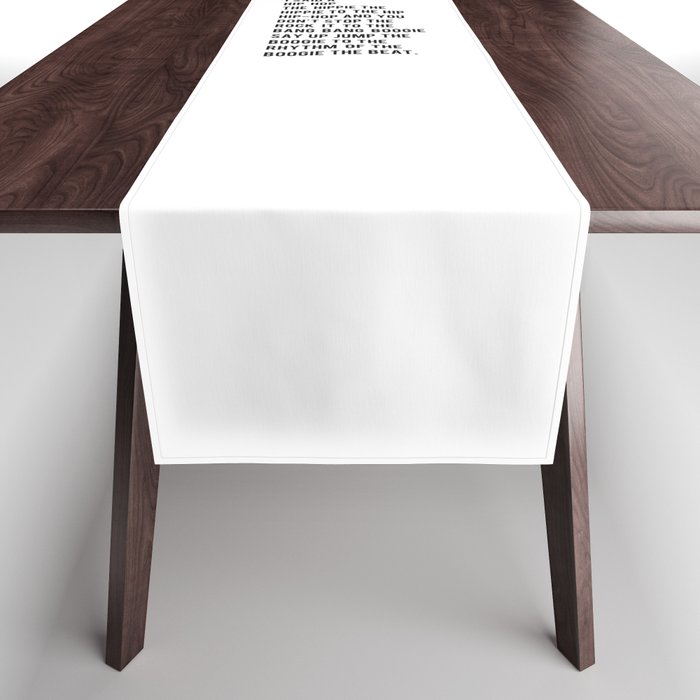 I Said a Hip Hop Hippie to the Hippie Table Runner Gallery Image 1