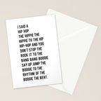 I Said a Hip Hop Hippie to the Hippie Stationery Card Gallery Image 2