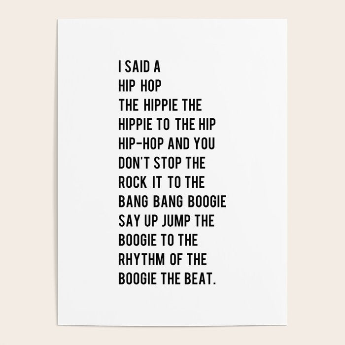 I Said a Hip Hop Hippie to the Hippie Poster Gallery Image 1
