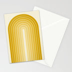 Gradient Arch XXV Gold Sunshine Mid Century Modern Rainbow Stationery Card Gallery Image 2