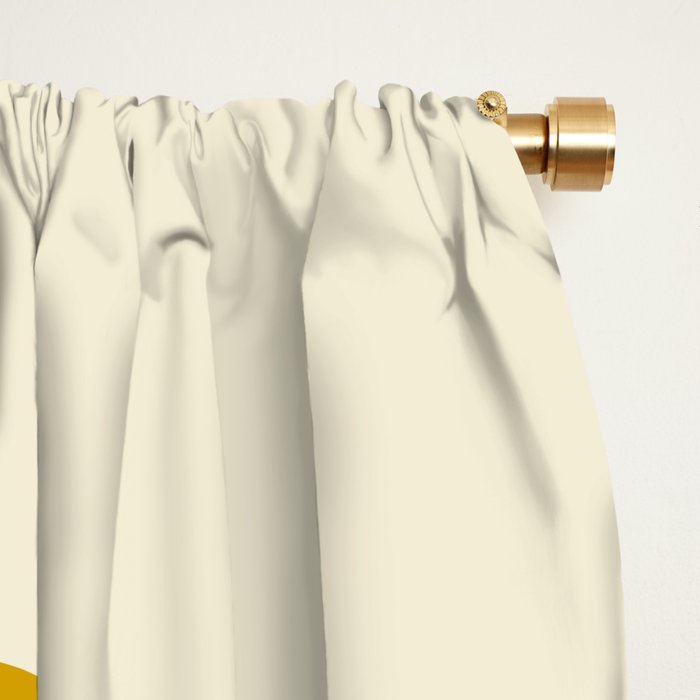 Gradient Arch XXV Gold Sunshine Mid Century Modern Rainbow Window Curtain Gallery Image 2