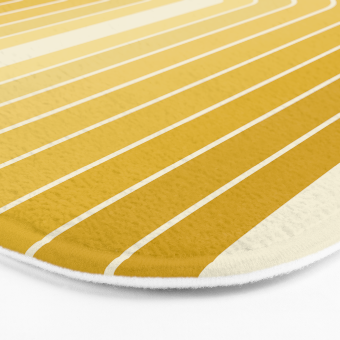 Gradient Arch XXV Gold Sunshine Mid Century Modern Rainbow Bath Mat Gallery Image 3