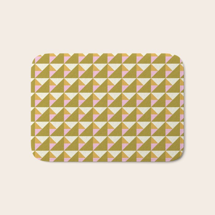 Autumn Triangle Tiles Pattern Bath Mat Gallery Image 1