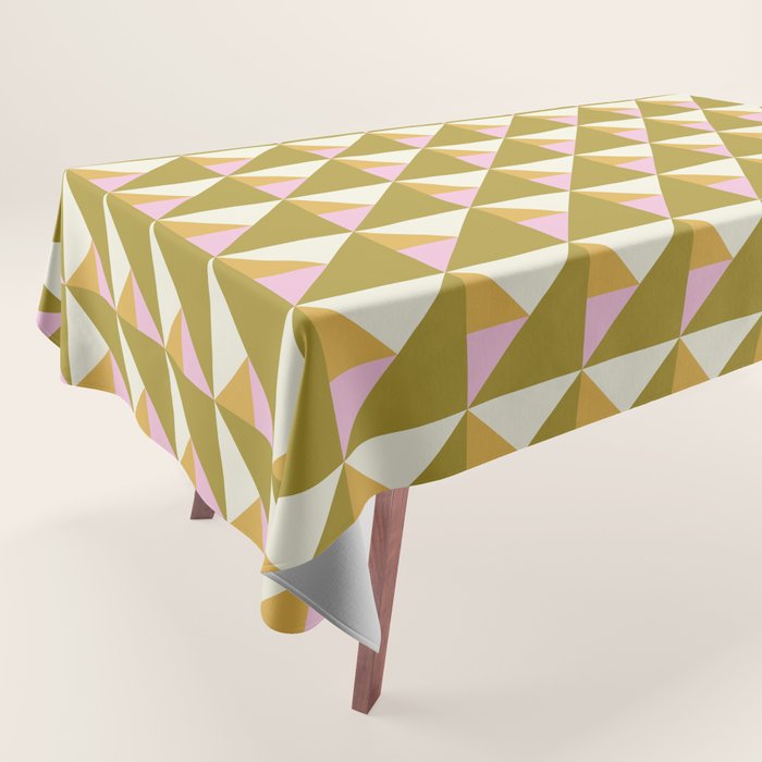 Autumn Triangle Tiles Pattern Tablecloth Gallery Image 1