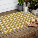Autumn Triangle Tiles Pattern Outdoor Rug Gallery Image 2
