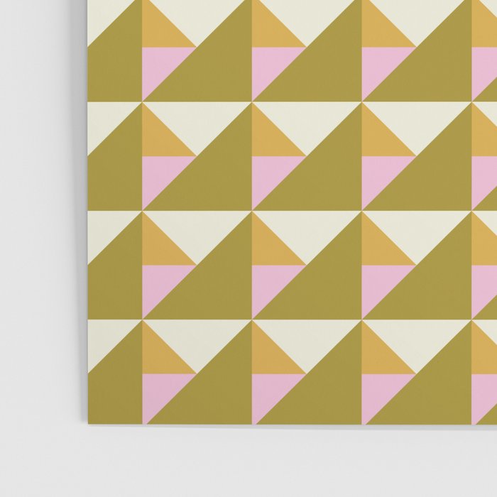 Autumn Triangle Tiles Pattern Poster Gallery Image 3
