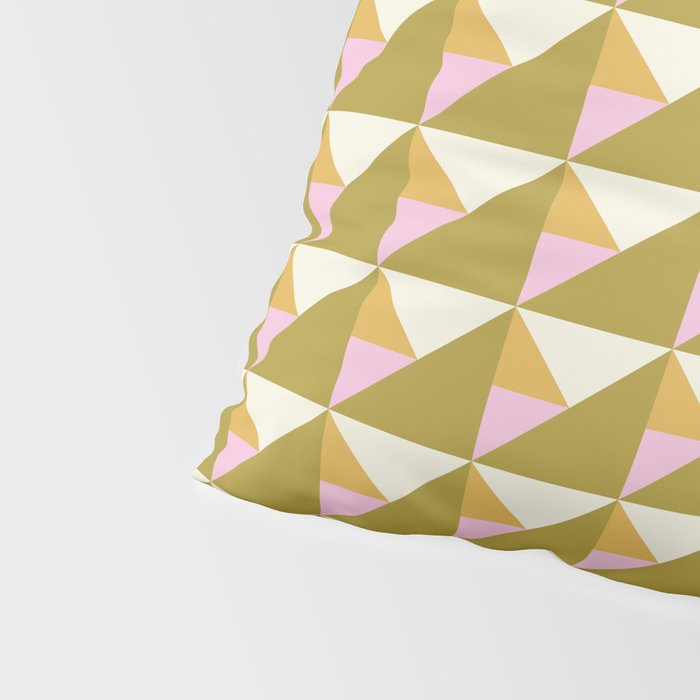 Autumn Triangle Tiles Pattern Pillow Sham Gallery Image 4