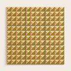 Autumn Triangle Tiles Pattern Wood Wall Art Gallery Image 1