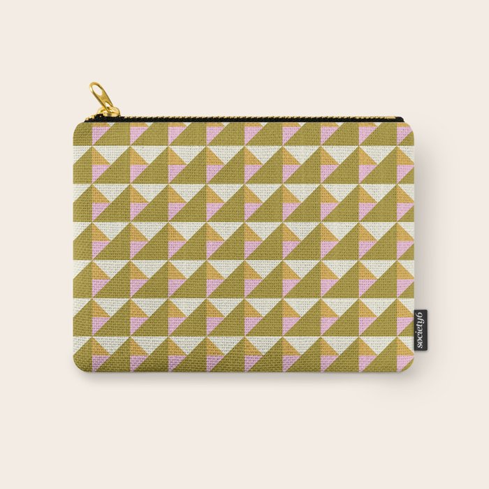 Autumn Triangle Tiles Pattern Carry All Pouch Gallery Image 1