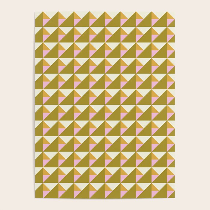 Autumn Triangle Tiles Pattern Poster Gallery Image 4