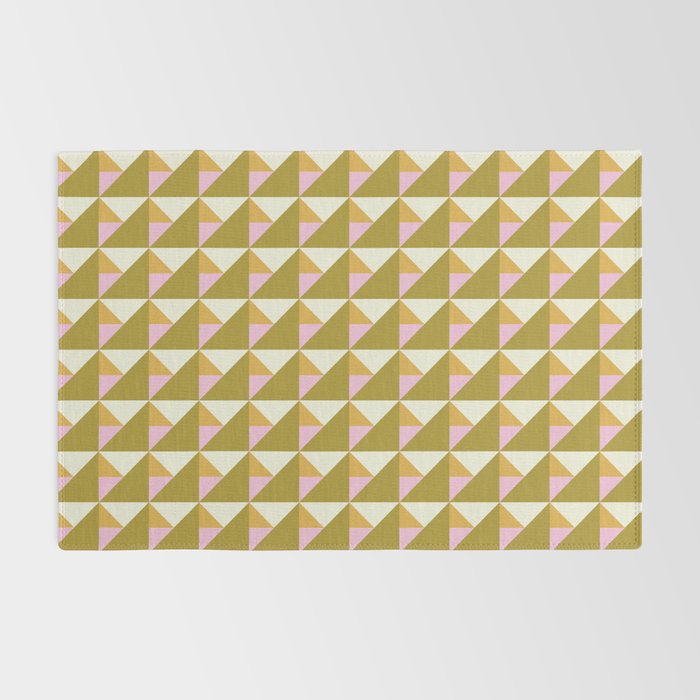 Autumn Triangle Tiles Pattern Rug Gallery Image 2
