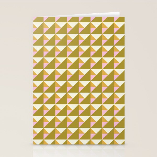 Autumn Triangle Tiles Pattern Stationery Card Gallery Image 2