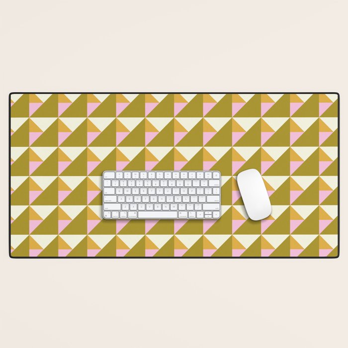 Autumn Triangle Tiles Pattern Desk Mat Gallery Image 1