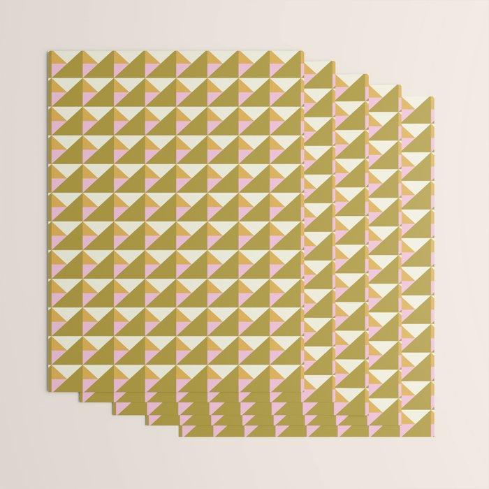 Autumn Triangle Tiles Pattern Wrapping Paper Gallery Image 3