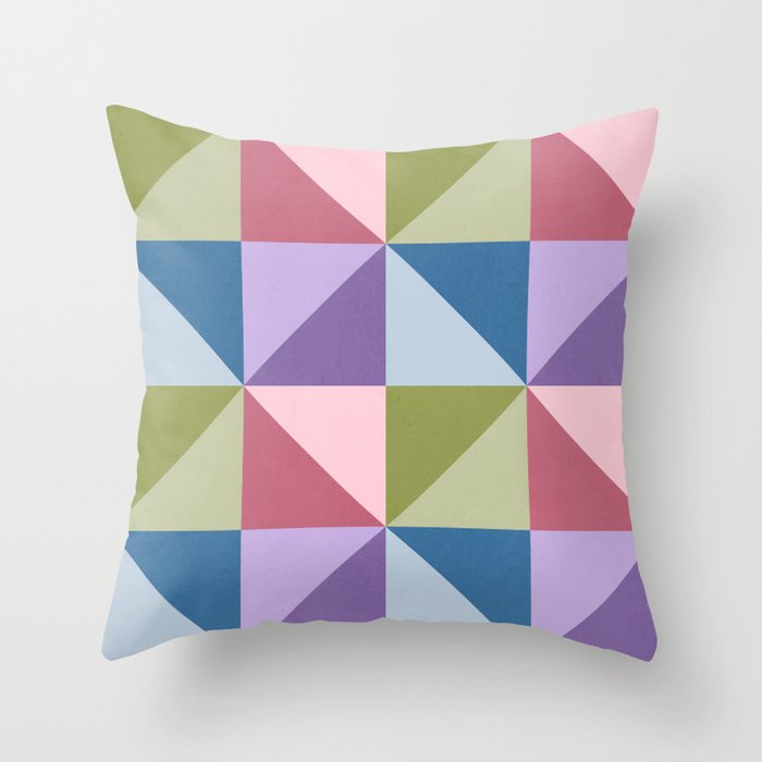 Kaleidoscope - patchouli Throw Pillow Gallery Image 1