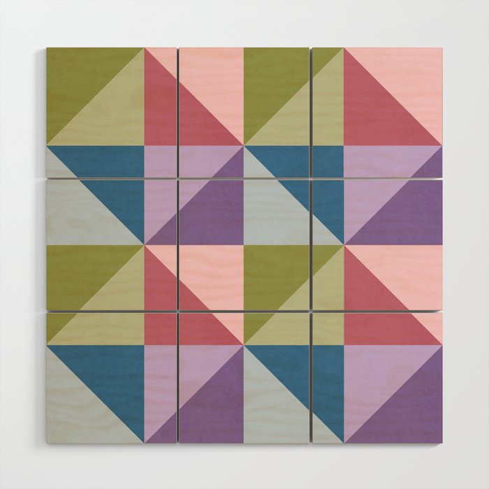 Kaleidoscope - patchouli Wood Wall Art Gallery Image 1