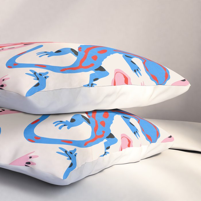 Colorful salamanders Pillow Sham Gallery Image 3