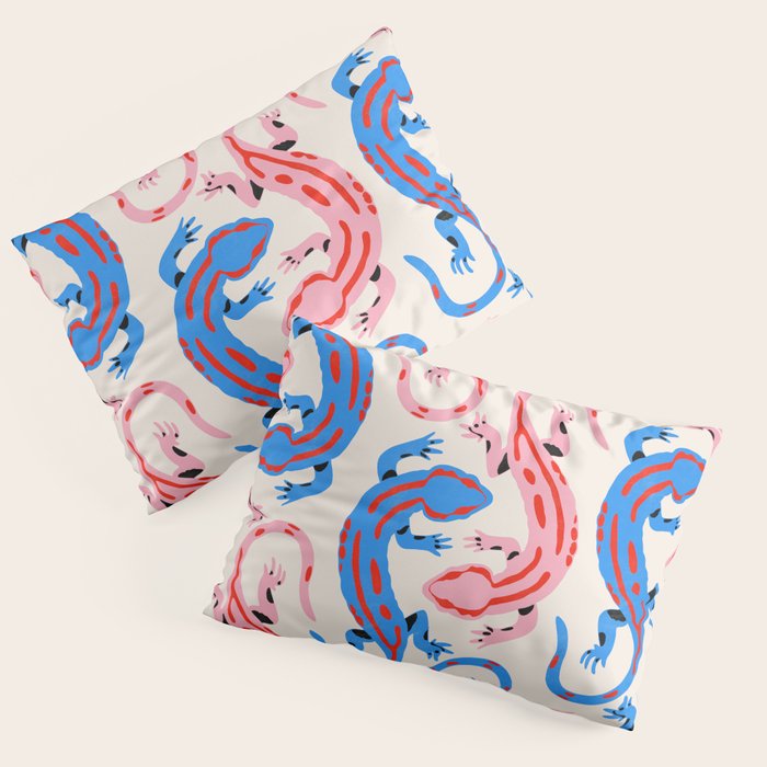 Colorful salamanders Pillow Sham Gallery Image 3