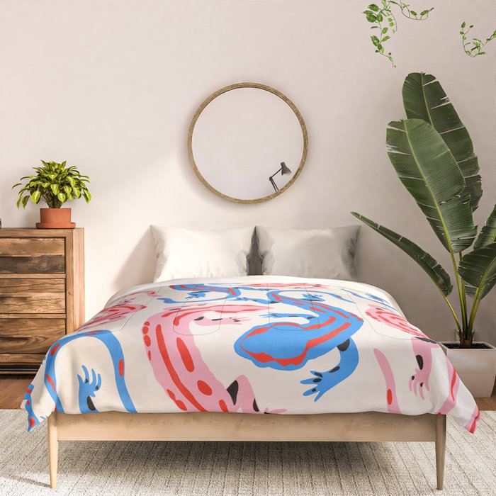Colorful salamanders Comforter Gallery Image 3