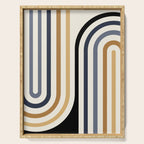 Bold Curvature Stripes III Serving Tray Gallery Image 1
