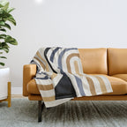Bold Curvature Stripes III Throw Blanket Gallery Image 1