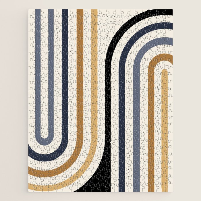 Bold Curvature Stripes III Jigsaw Puzzle Gallery Image 1