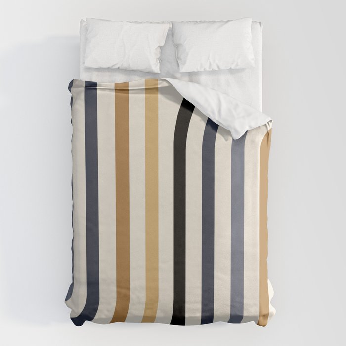 Bold Curvature Stripes III Duvet Cover Gallery Image 1