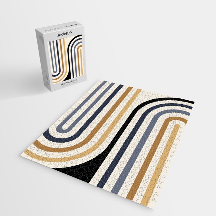 Bold Curvature Stripes III Jigsaw Puzzle Gallery Image 2