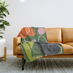 Minimal Colorful Abstract Shapes 2 Throw Blanket Gallery Image 1