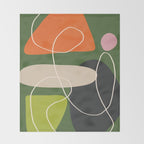 Minimal Colorful Abstract Shapes 2 Throw Blanket Gallery Image 2