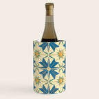 Mediterranean Blue Star Tile Pattern with Rustic Charm Wine Chiller Gallery Image 1