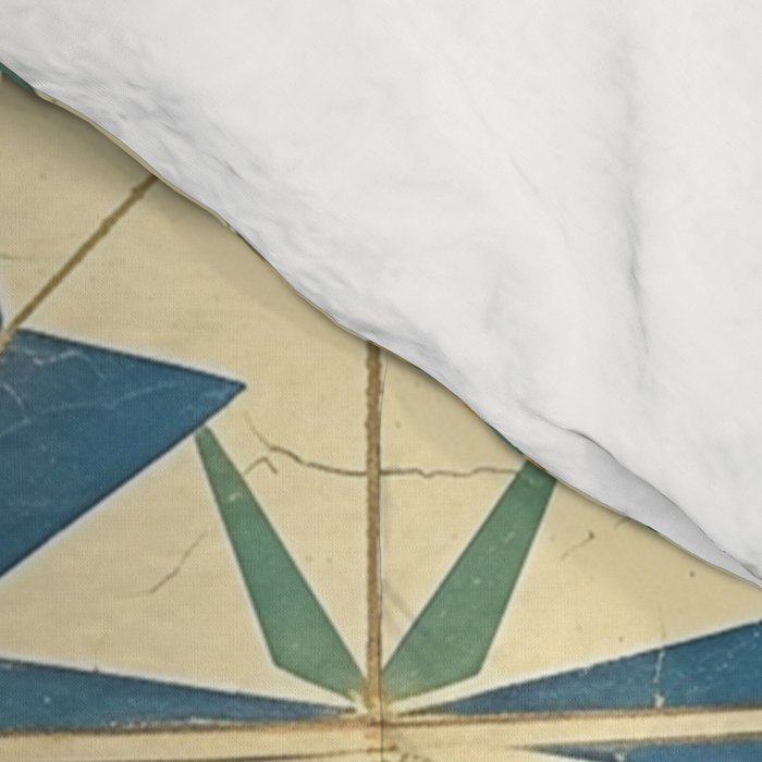 Mediterranean Blue Star Tile Pattern with Rustic Charm Comforter Gallery Image 4