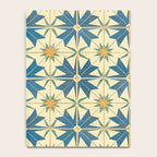 Mediterranean Blue Star Tile Pattern with Rustic Charm Notebook Gallery Image 4