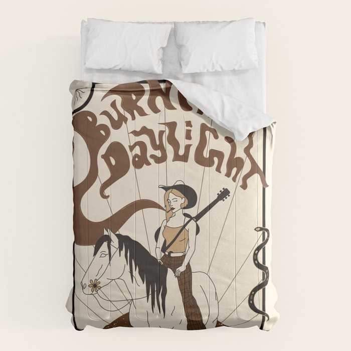 Burning Daylight - Black, Cream, Rust Comforter Gallery Image 1