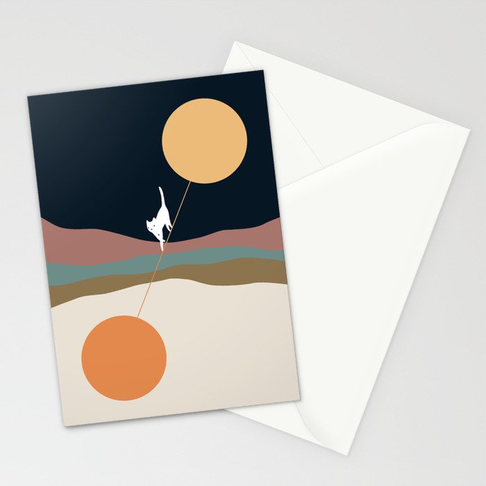 Cat Landscape 56 Stationery Card Gallery Image 2