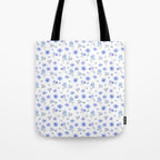 Elegant blush blue yellow watercolor floral pattern Tote Bag Gallery Image 1