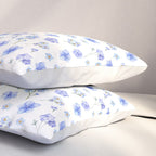Elegant blush blue yellow watercolor floral pattern Pillow Sham Gallery Image 3