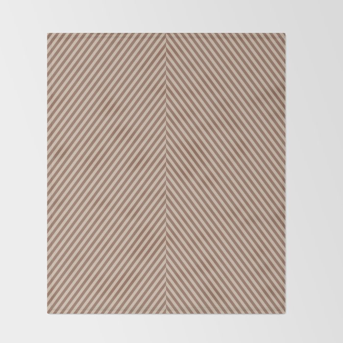 Angular Stripes XXXI Coffee Creme Throw Blanket Gallery Image 2
